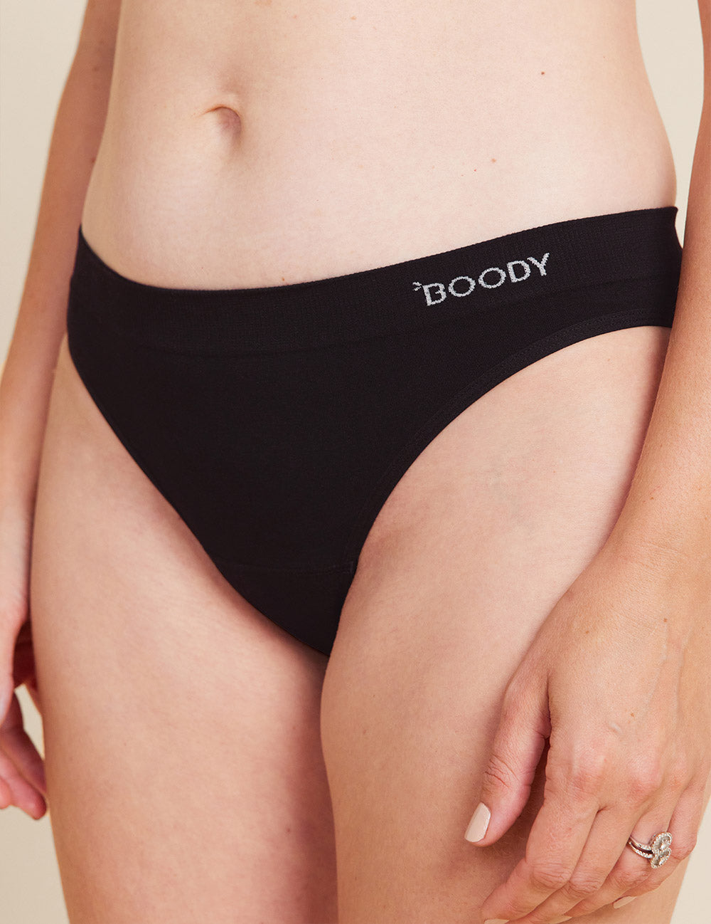 Period & Leak Proof - Hipster Bikini - Light - Black