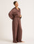 Vegan Silk Wide Leg Pant - Garnet
