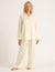 Vegan Silk Wide Leg Pant - Pearl
