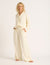Vegan Silk Wide Leg Pant - Pearl