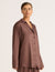 Vegan Silk Long Sleeve Shirt - Garnet
