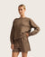 Women's Crew Neck Sweater - Oyster