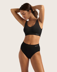 Seamfree Padded Crop Bra - Black