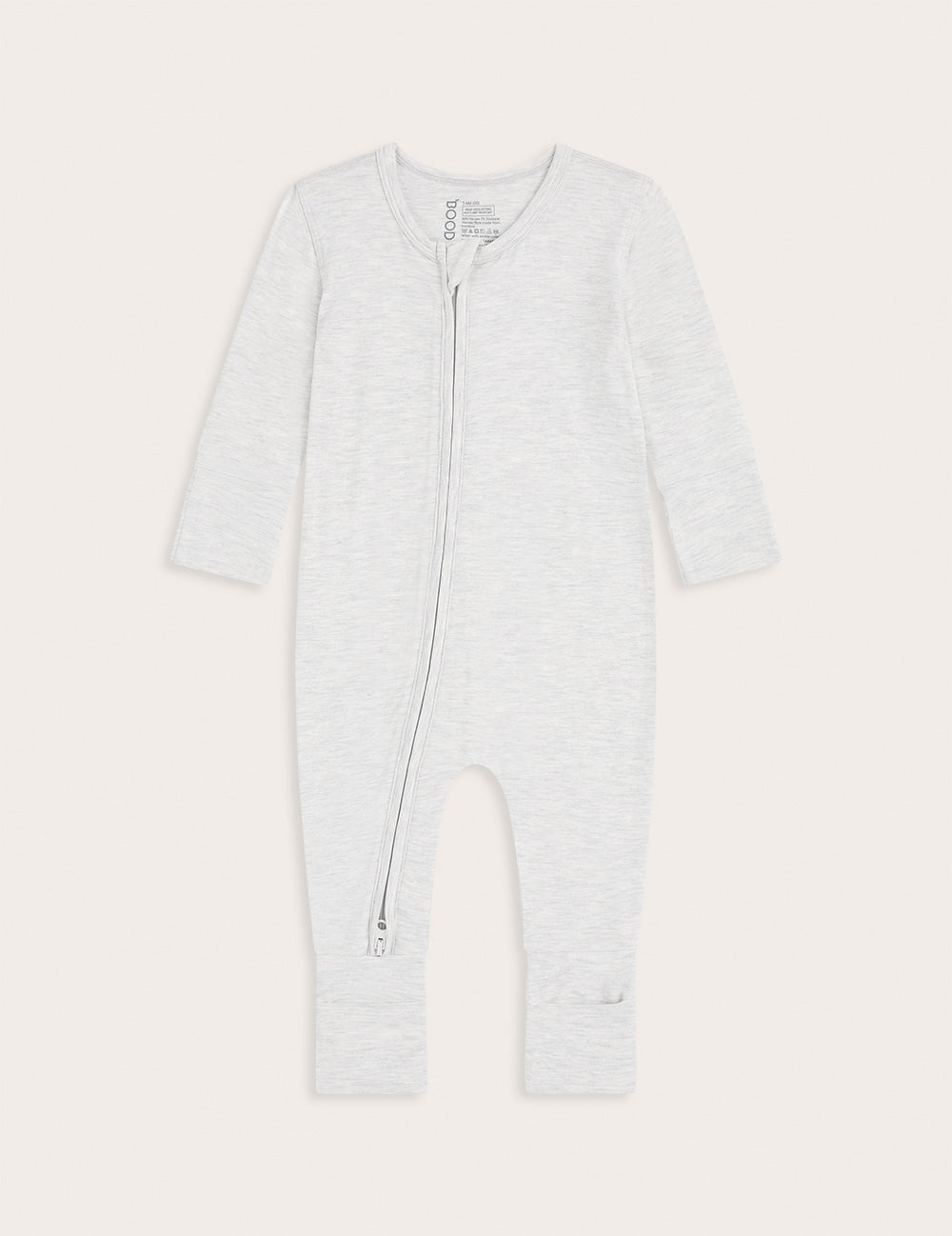 Baby Long Sleeve Romper - Heather Grey