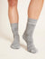Women's Crew Boot Socks - Light Grey Marl