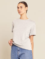 Boody Women's Boyfriend T-Shirt in Light Grey Side