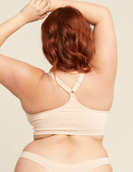 Boody Full Bust Wireless Bra with matching underwear in Nude Back  View 2