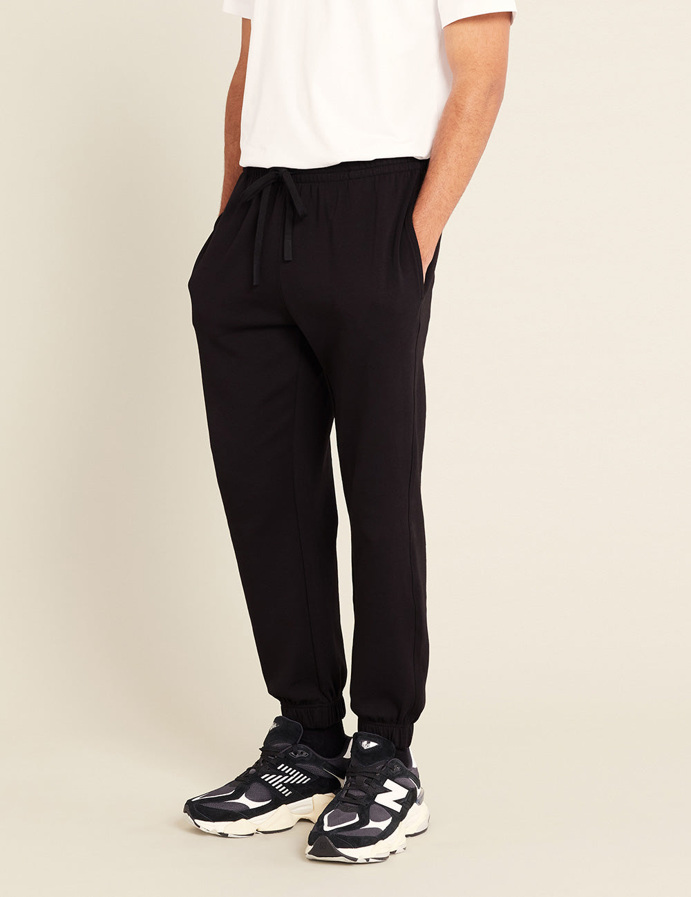 Unisex Cuffed Sweat Pants | Black | Bamboo Clothing – Boody USA