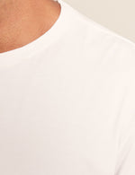 Boody Men's Classic Crew Neck T-Shirt in White Detail