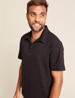 Boody Men's Classic Polo Shirt in Black Front