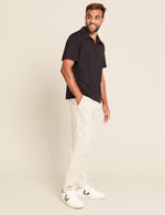 Boody Men's Classic Polo Shirt in Black Side