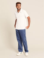 Boody Men's Classic Polo Shirt in White Front 2