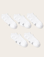 Boody Bamboo 5-pack of Men's Low Cut Cushioned Sneaker Socks in White