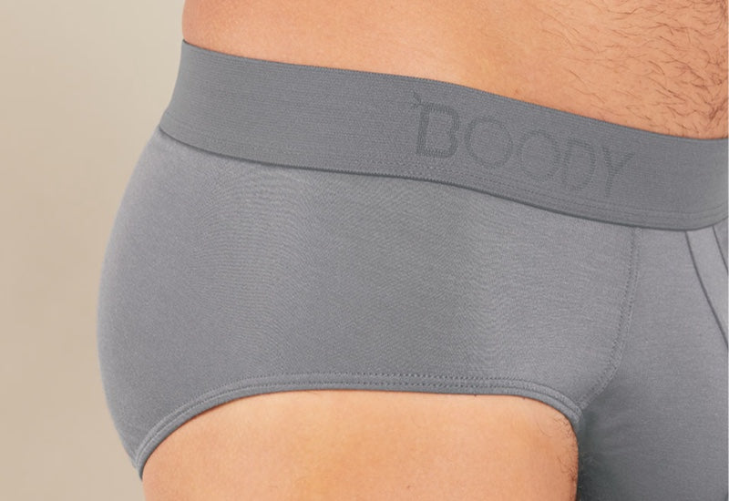 Boody Body EcoWear Men's Boxer Brief Seamless Underwear Made from Natural  Organic Bamboo Viscose – Soft Breathable Eco Fashion for Sensitive Skin -  Grey, X-Large 
