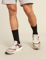 Boody Men's Cushioned Crew Sock in Black Front 2