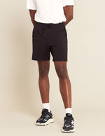 Boody Men's Weekend Sweat Shorts in Black Front