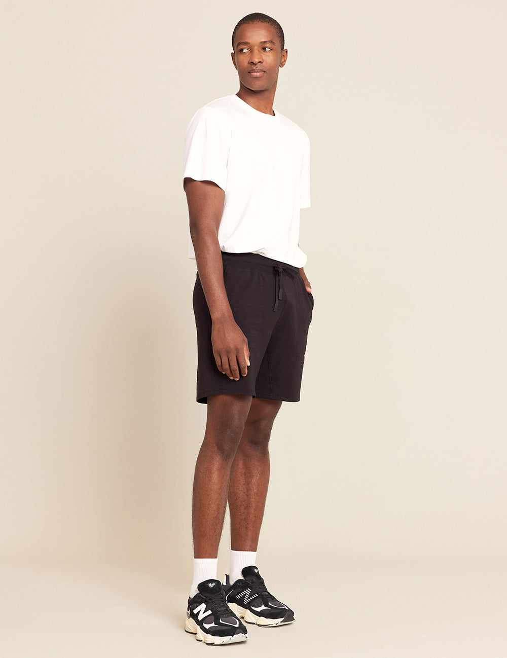 Boody Men's Weekend Sweat Shorts in Black Side 2