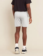 Boody Men's Weekend Sweat Shorts in Light Grey Marl Back