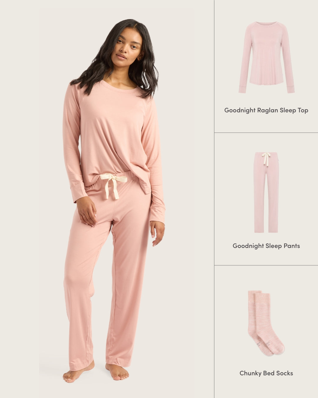 Cozy Sleep Set - Dusty Pink – Boody US