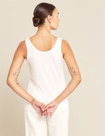 Boody Women's Relaxed Tank Top in White Back