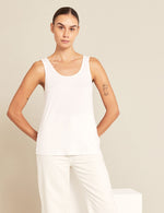 Boody Women's Relaxed Tank Top in White Front 2