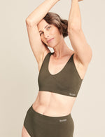 Boody Bamboo Shaper Bra in Dark Olive Front View 2