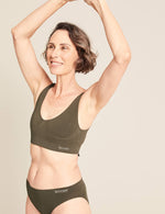 Boody Bamboo Shaper Bra in Dark Olive Front View