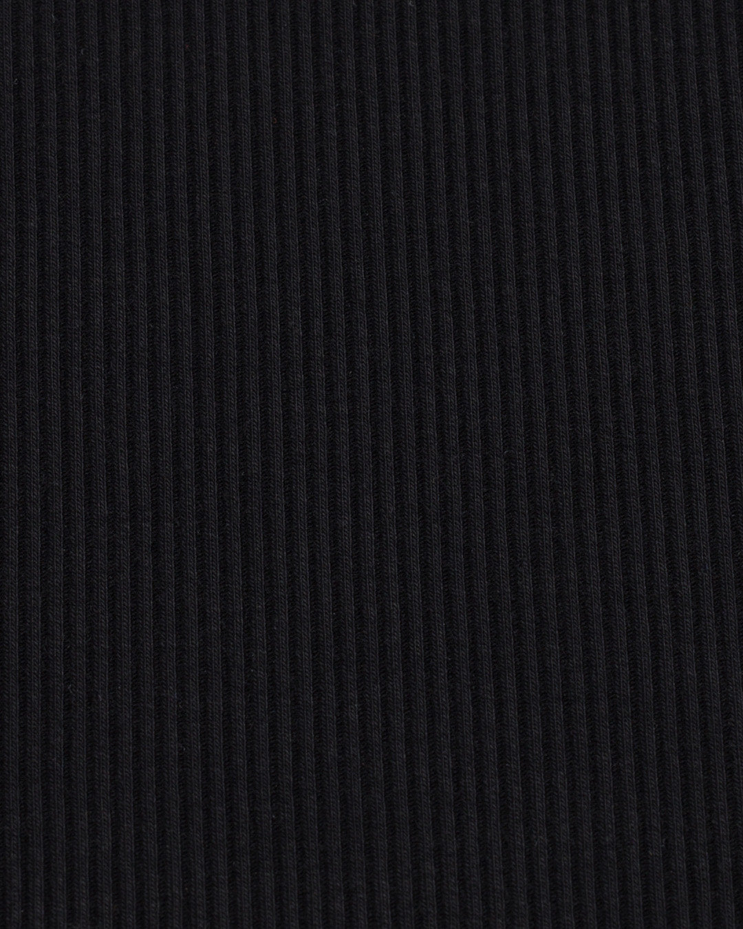 Women's Ribbed Crew Neck T-Shirt - Black