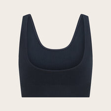 Ribbed Seamfree Crop Bamboo Bra in Storm – Boody US