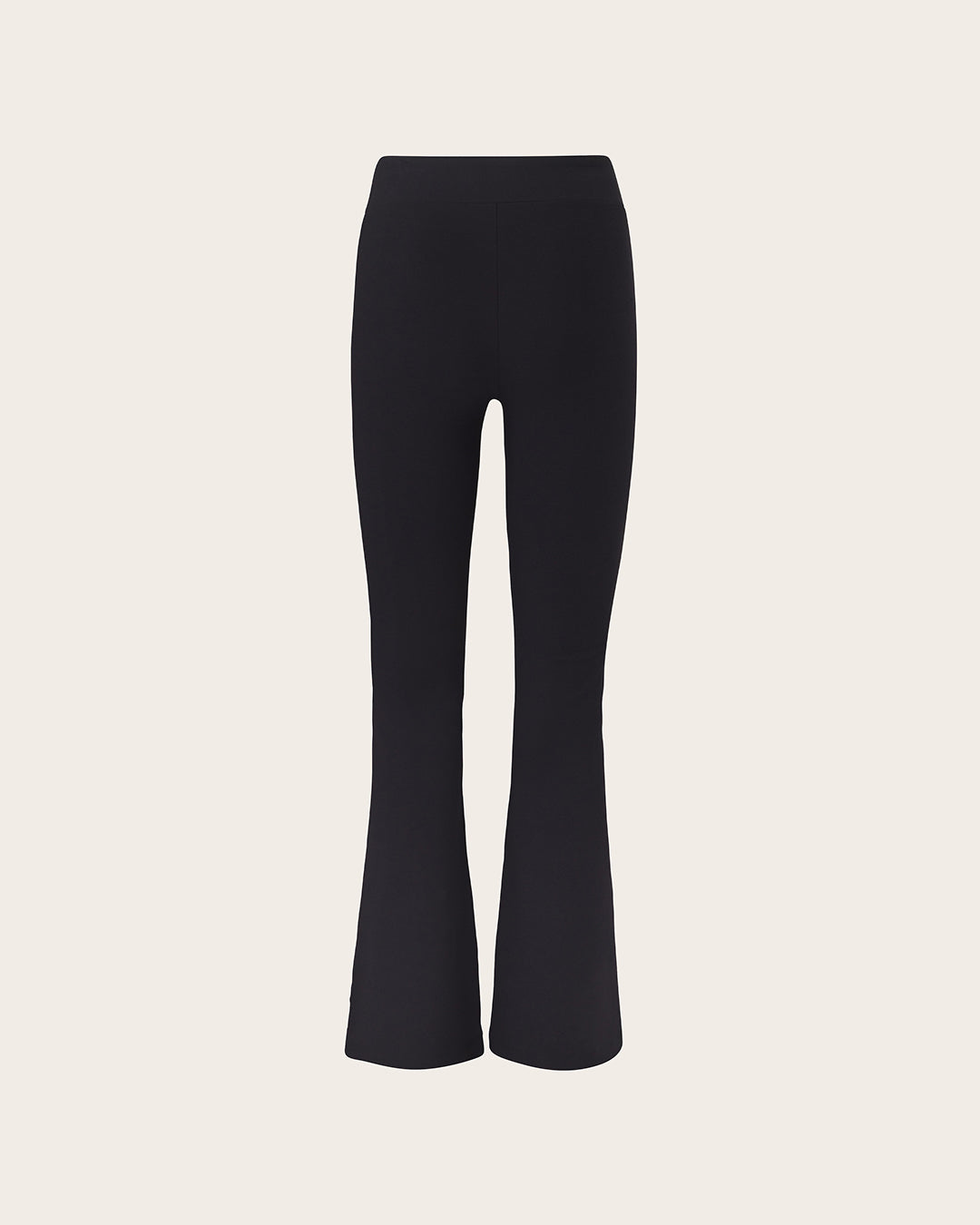 High Waist Flare Pants - Black