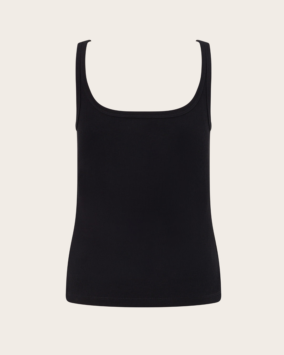 Women's Ribbed Tank Top - Black