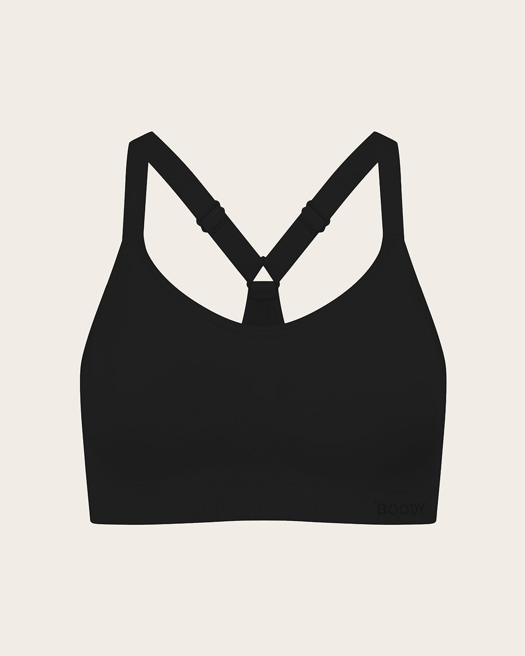 Full Bust Wireless Racerback Bra - Black