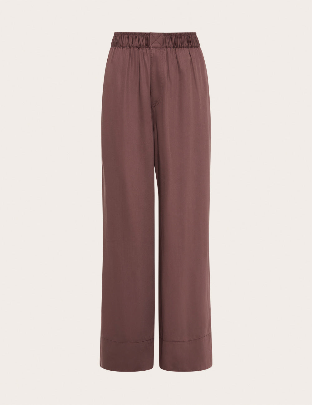 Vegan Silk Wide Leg Pants - Garnet
