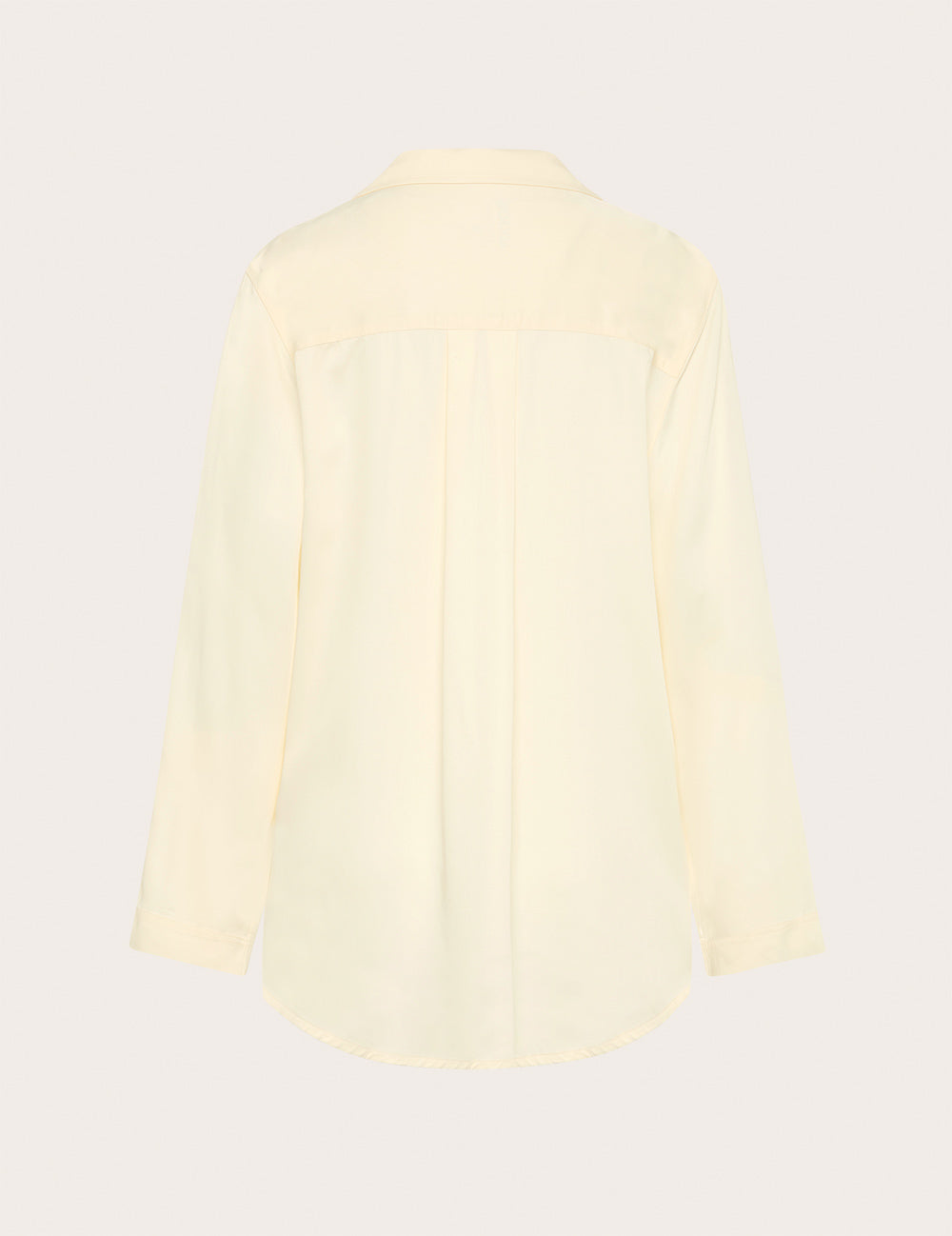 Vegan Silk Long Sleeve Shirt - Pearl