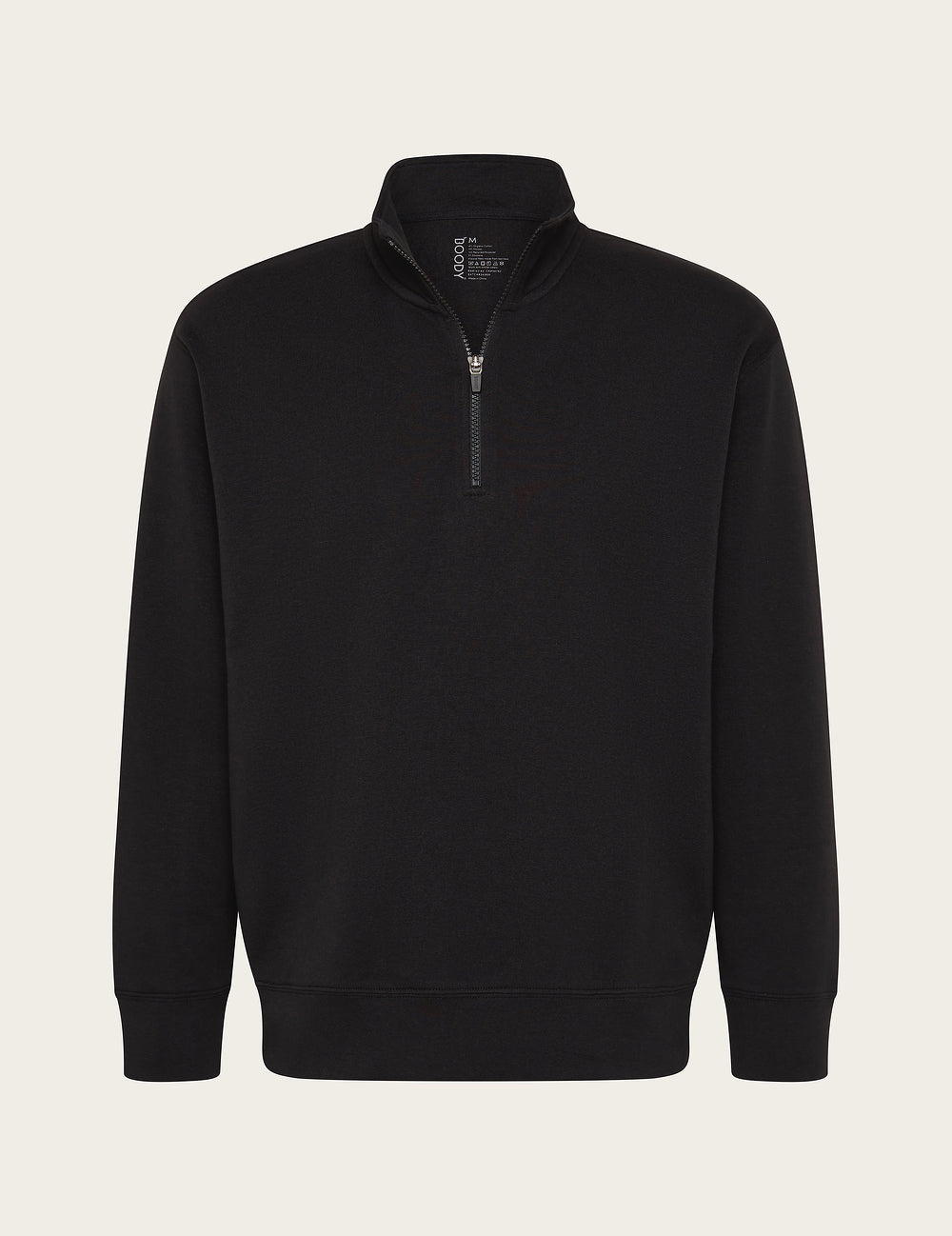 Men's Quarter Zip Sweater - Black