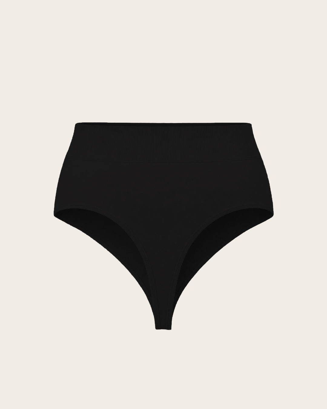High Waist G-String - Black