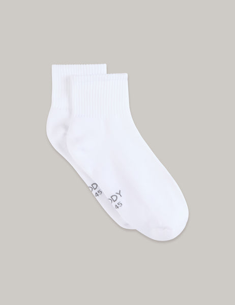 Bamboo Cushioned Quarter Crew Socks in White – Boody US