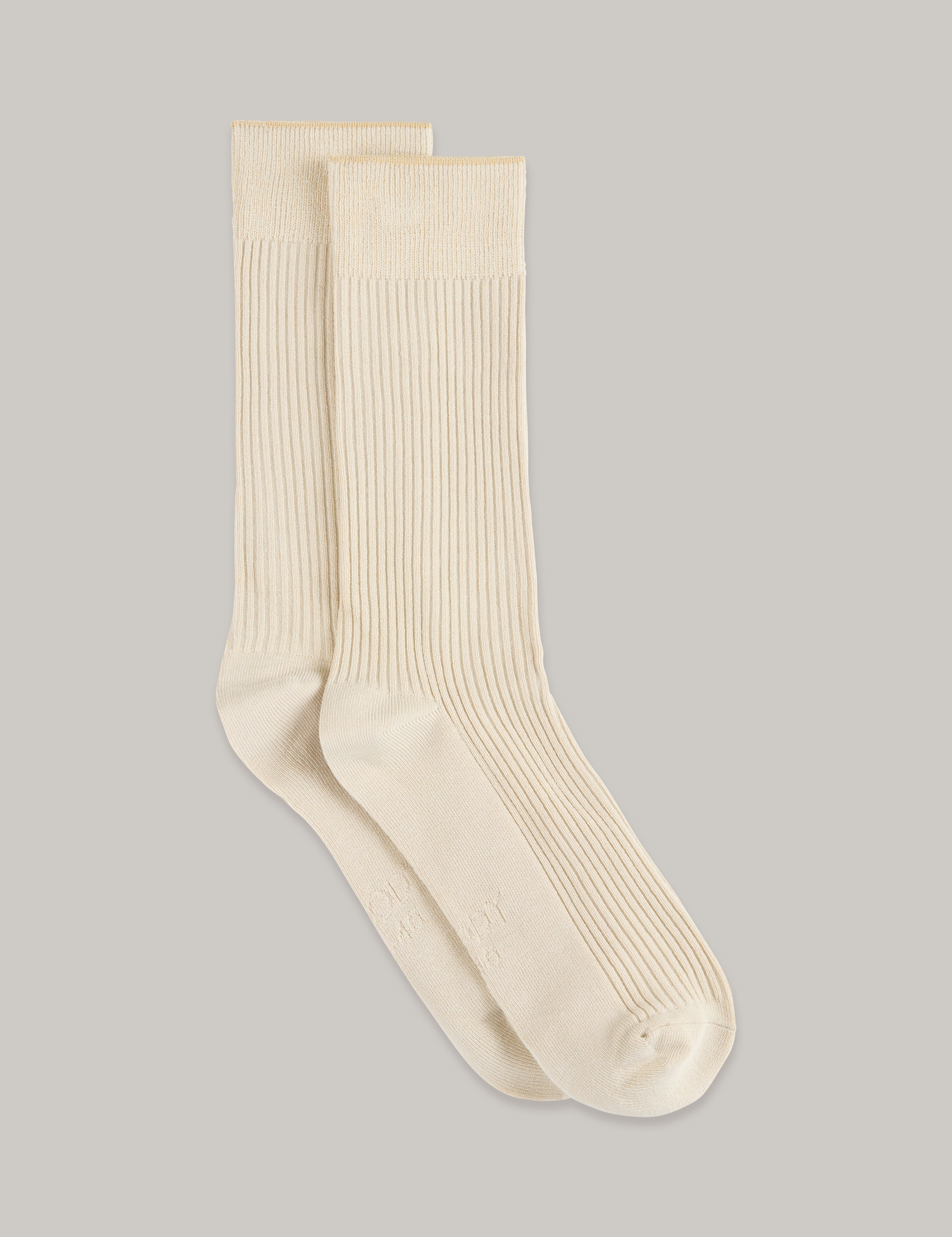 Ribbed Crew Socks - Oatmeal