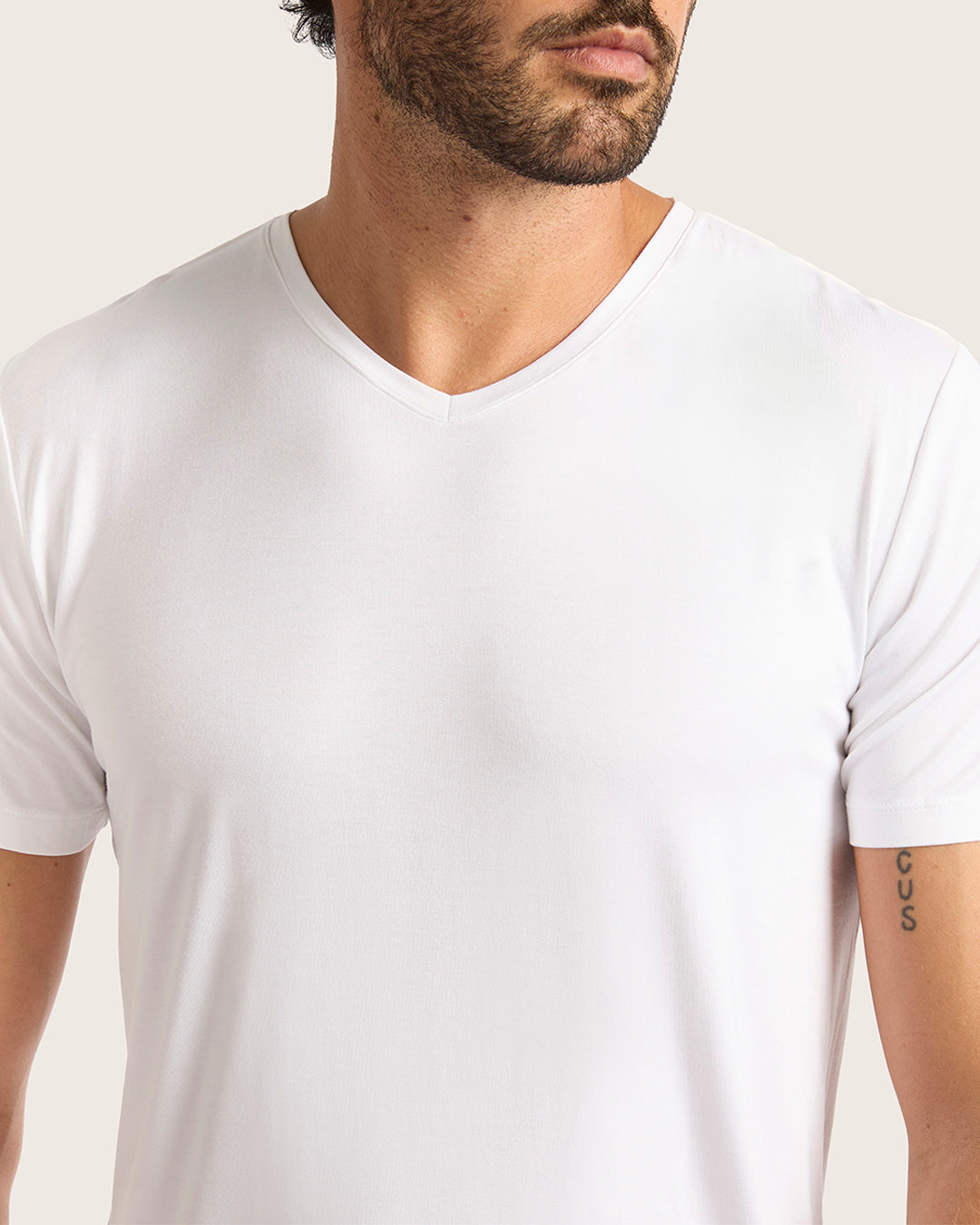 Men's Base Layer V-Neck T-Shirt - White