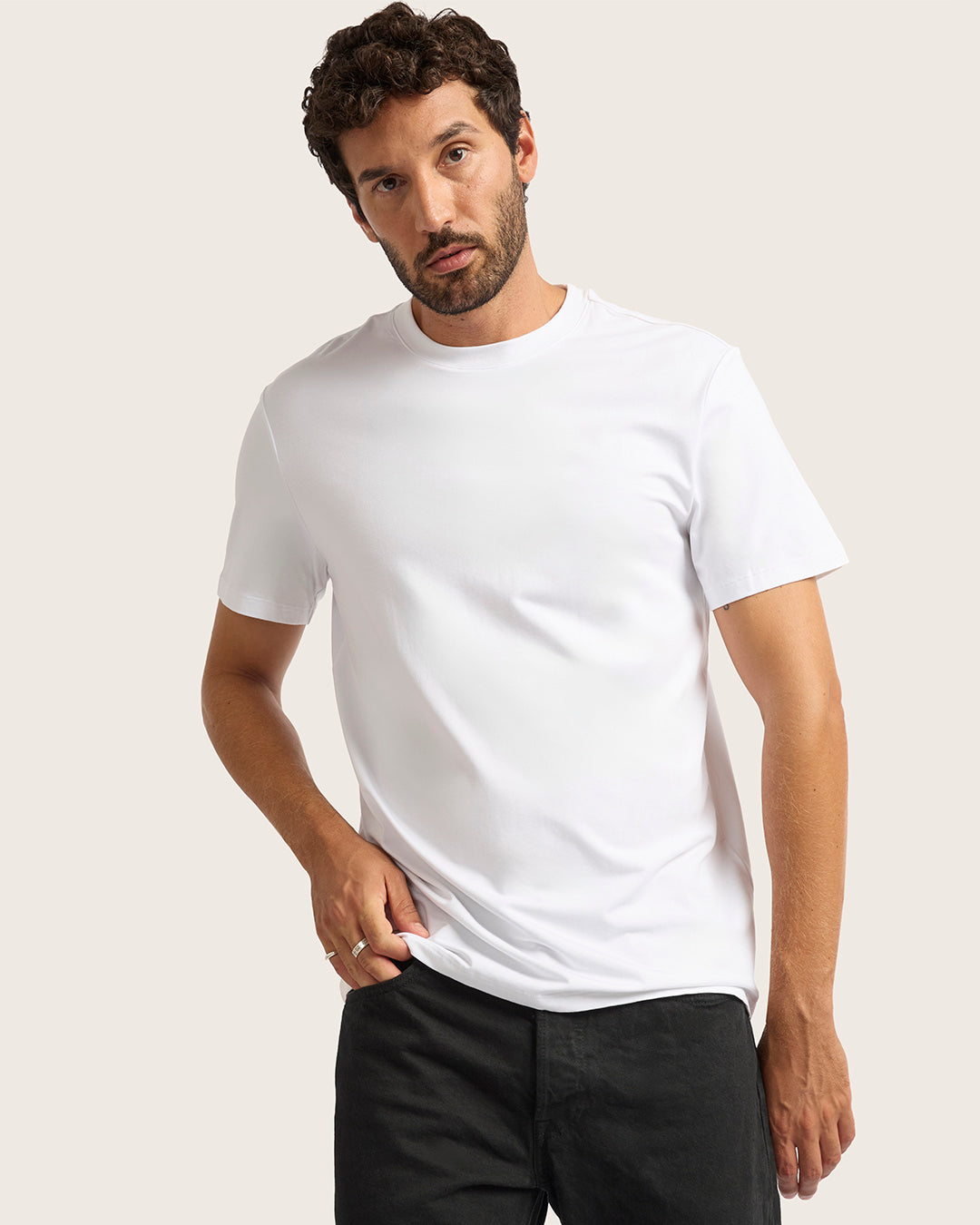 Men's Bamboo Classic Crew Neck T-Shirt in White – Boody US