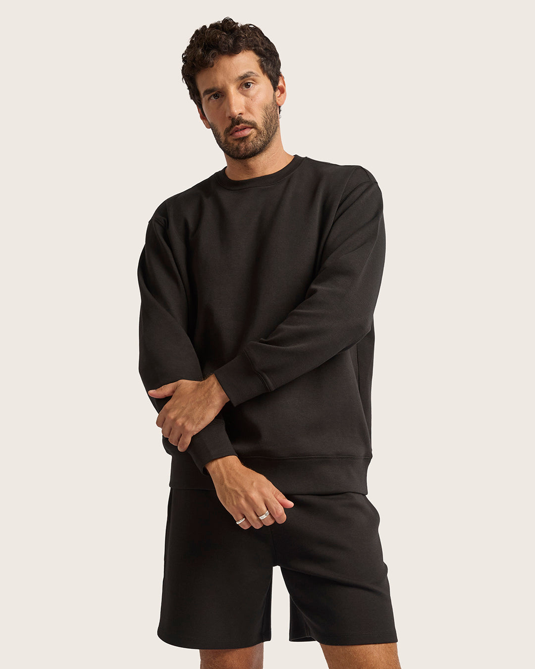 Men's Crew Neck Sweater - Black