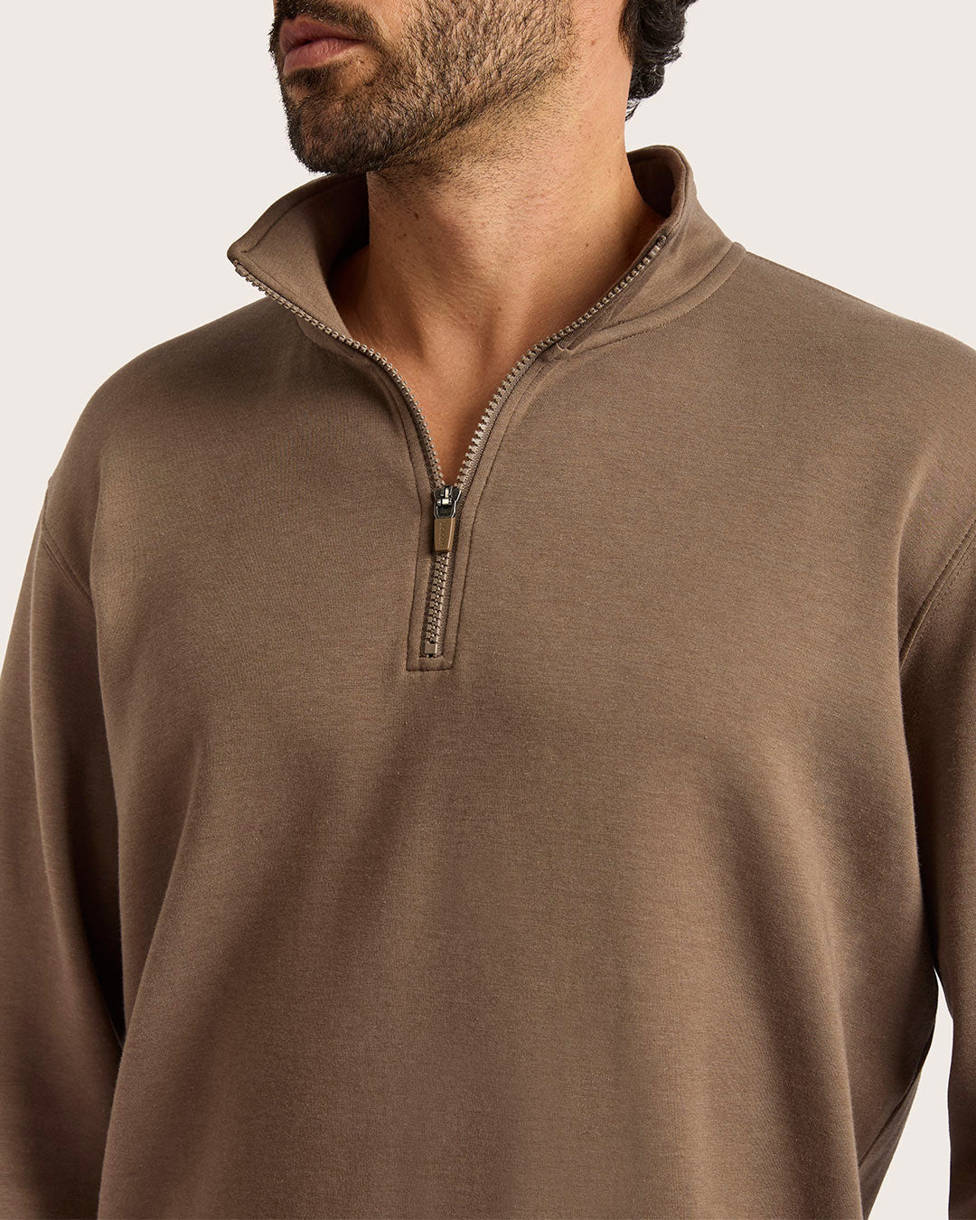 Men's Bamboo Quarter Zip Sweater in Oyster – Boody US