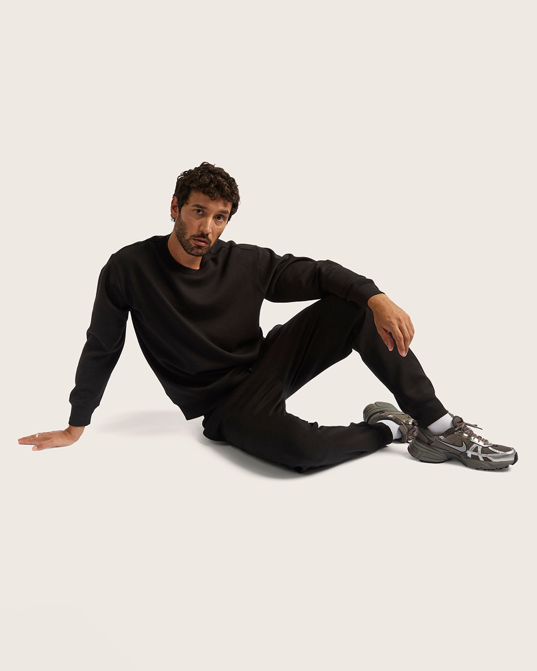 Men's Cuffed Sweat Pants - Black