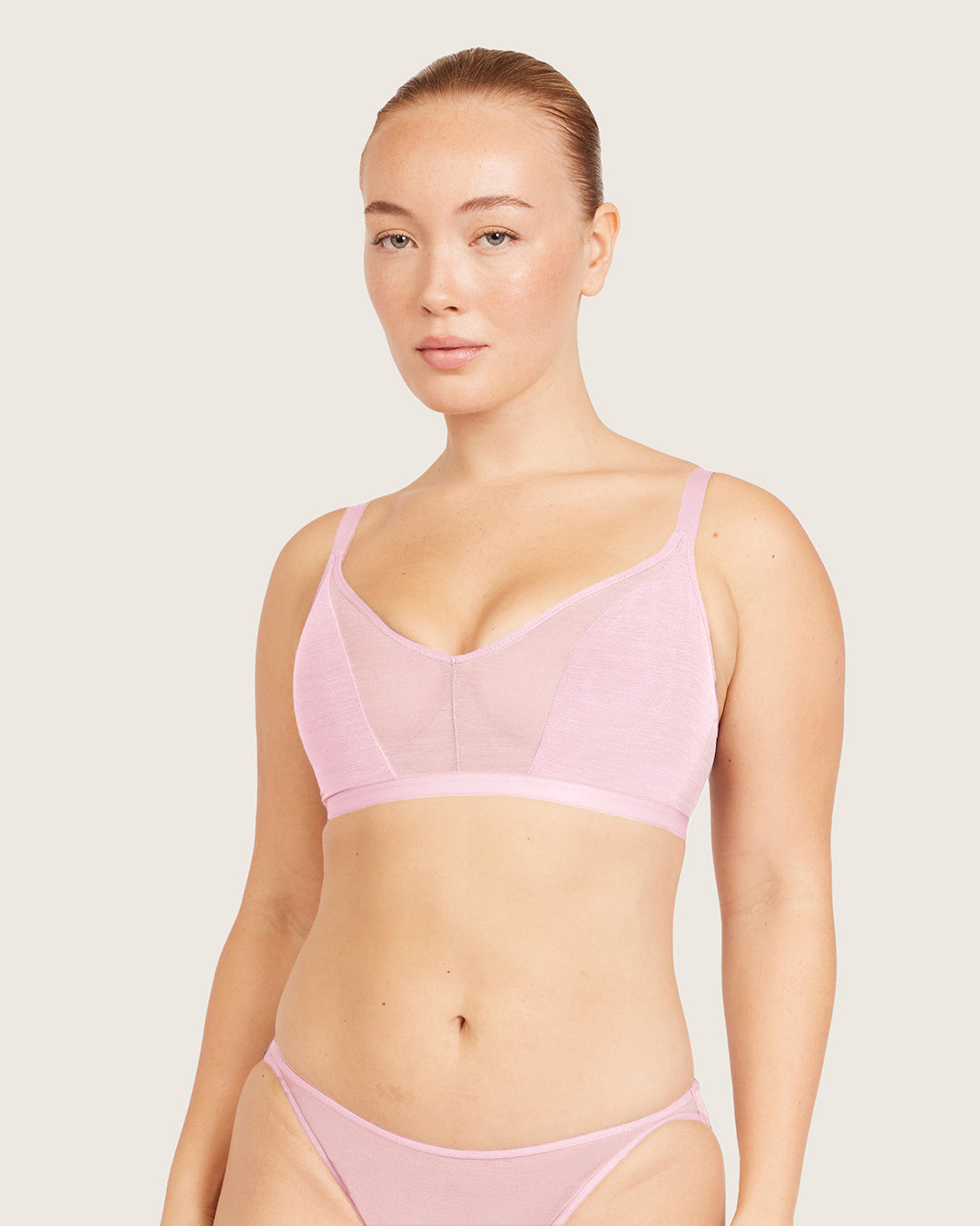 FreeMesh Crop Bralette - Pink Sorbet