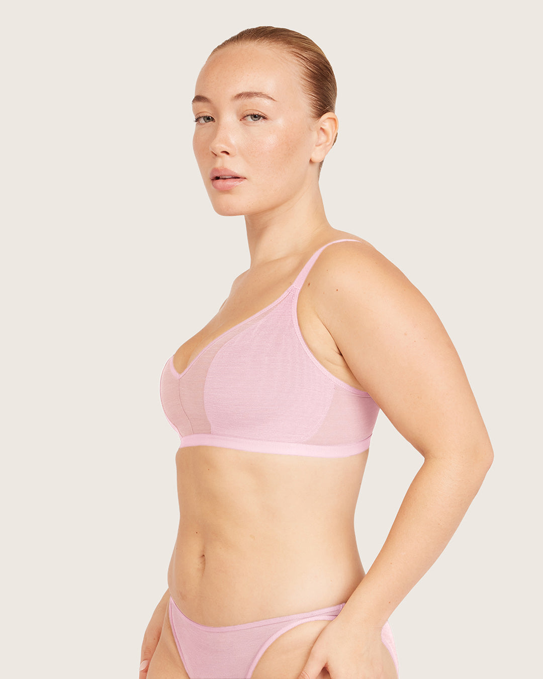 FreeMesh Crop Bralette - Pink Sorbet
