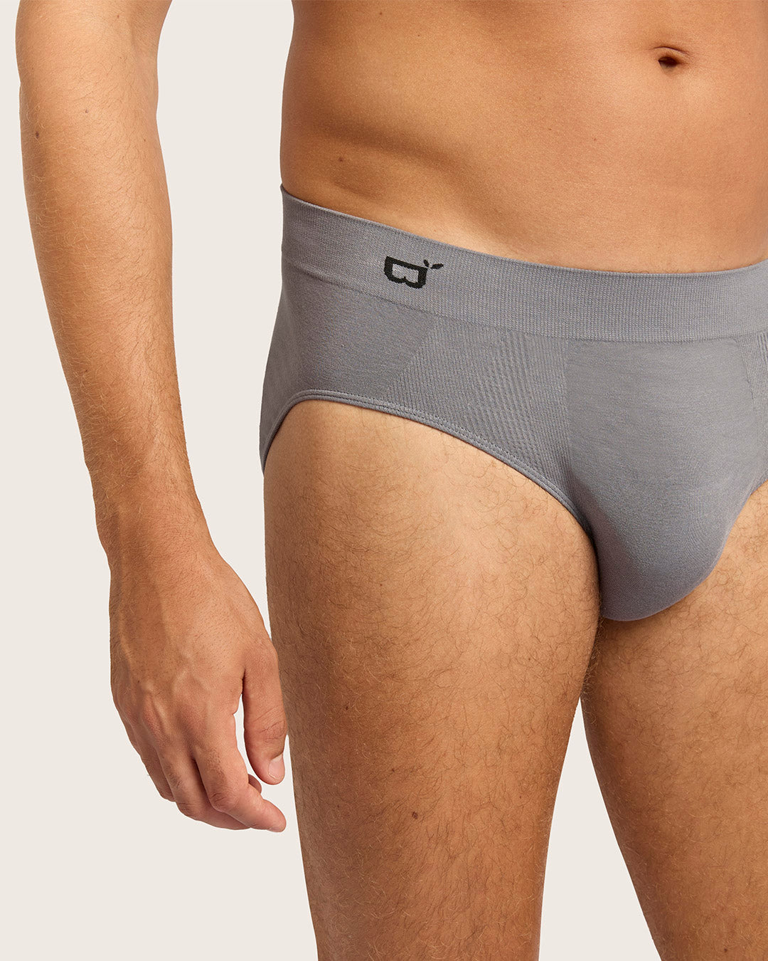 Men's Seamfree Briefs - Charcoal