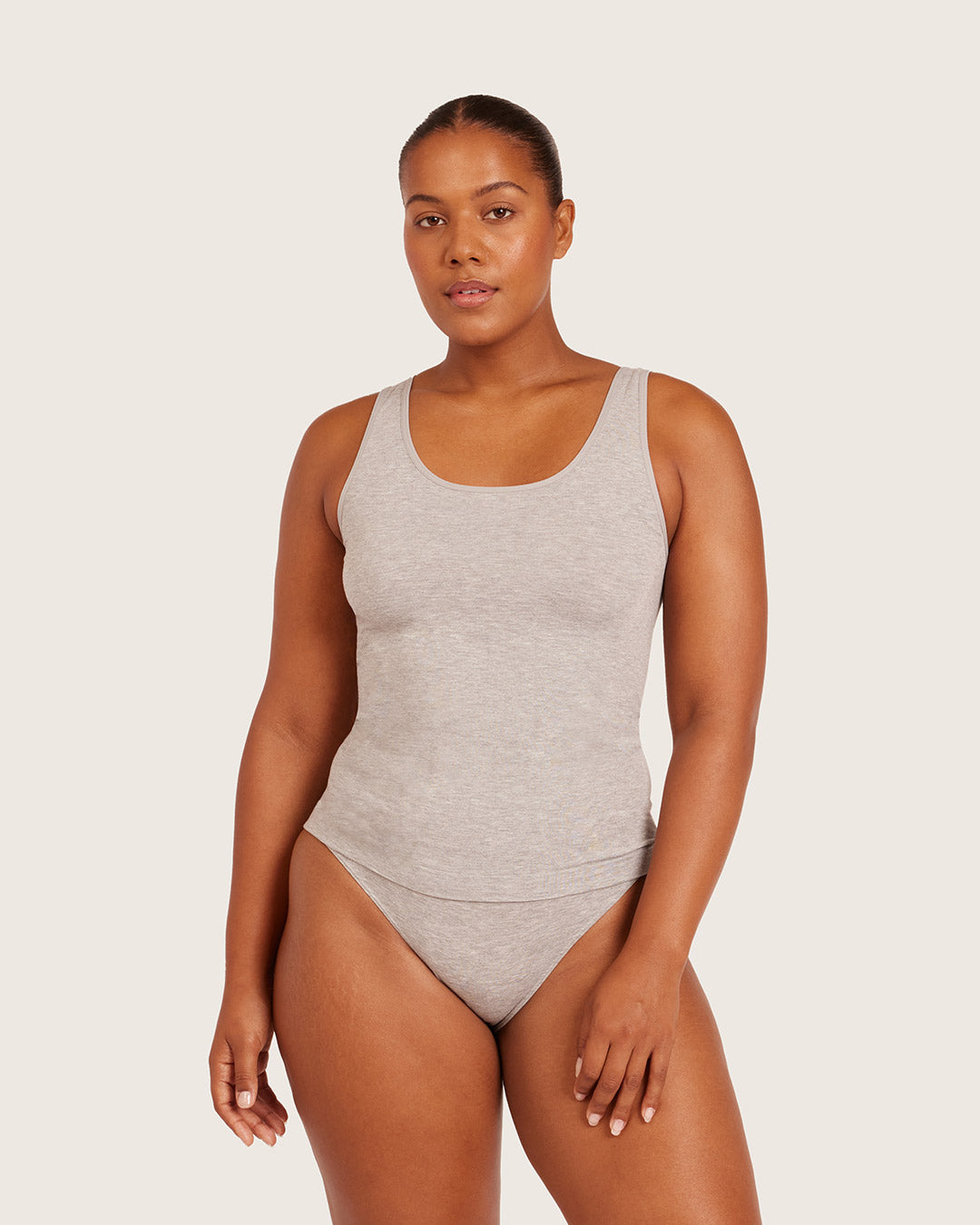 Base Layer Tank Top - Light Grey Marl