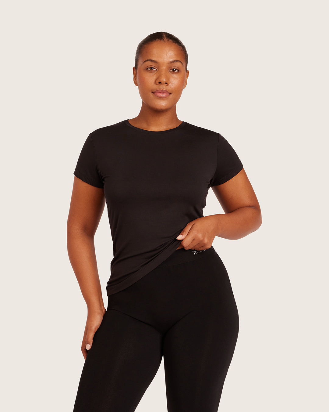 Women's Base Layer Crew Neck T-Shirt - Black