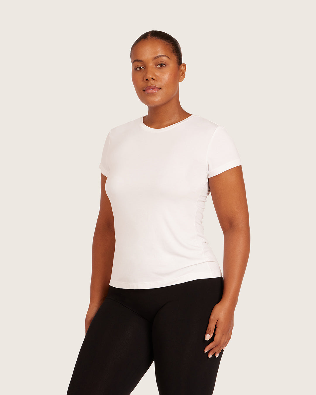 Women's Base Layer Crew Neck T-Shirt - White