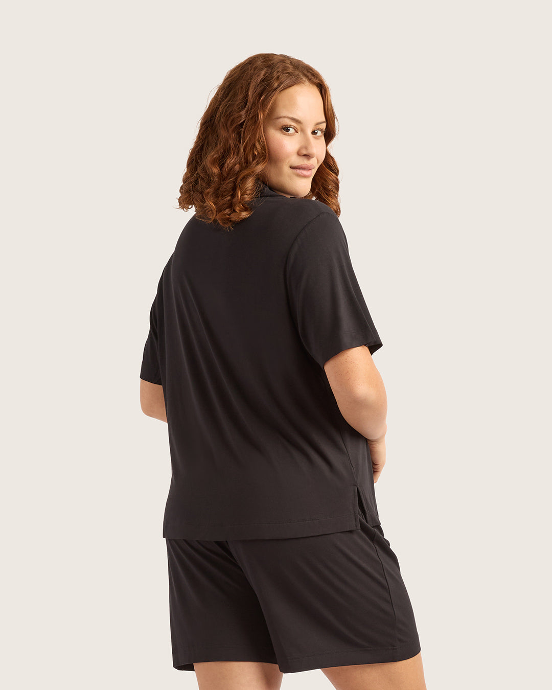 Goodnight Short Sleeve Sleep Shirt - Black